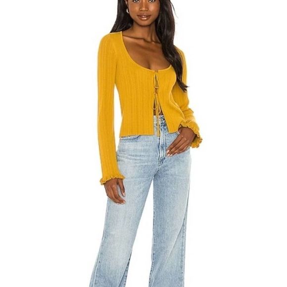 House of Harlow 1960 Sweaters - House of Harlow 1960 Marigold Bree Cardigan Sweater - Size: Small
